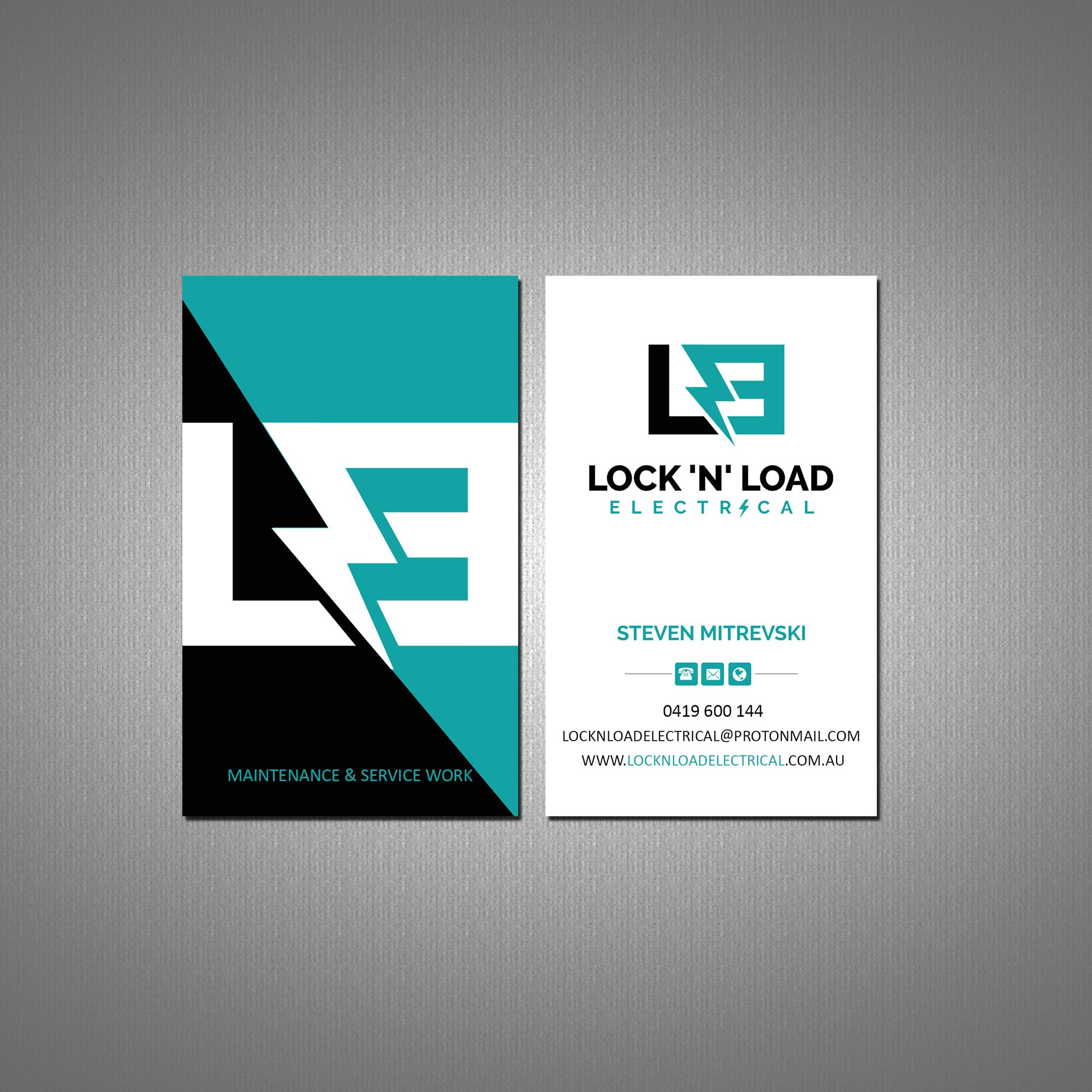 Business Card Design by Creations Box 2015 for Lock 'N' Load Electrical | Design #26795512