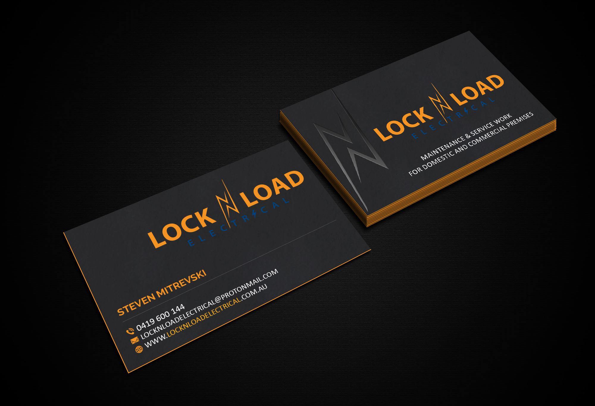 Business Card Design by Creations Box 2015 for Lock 'N' Load Electrical | Design #26795517