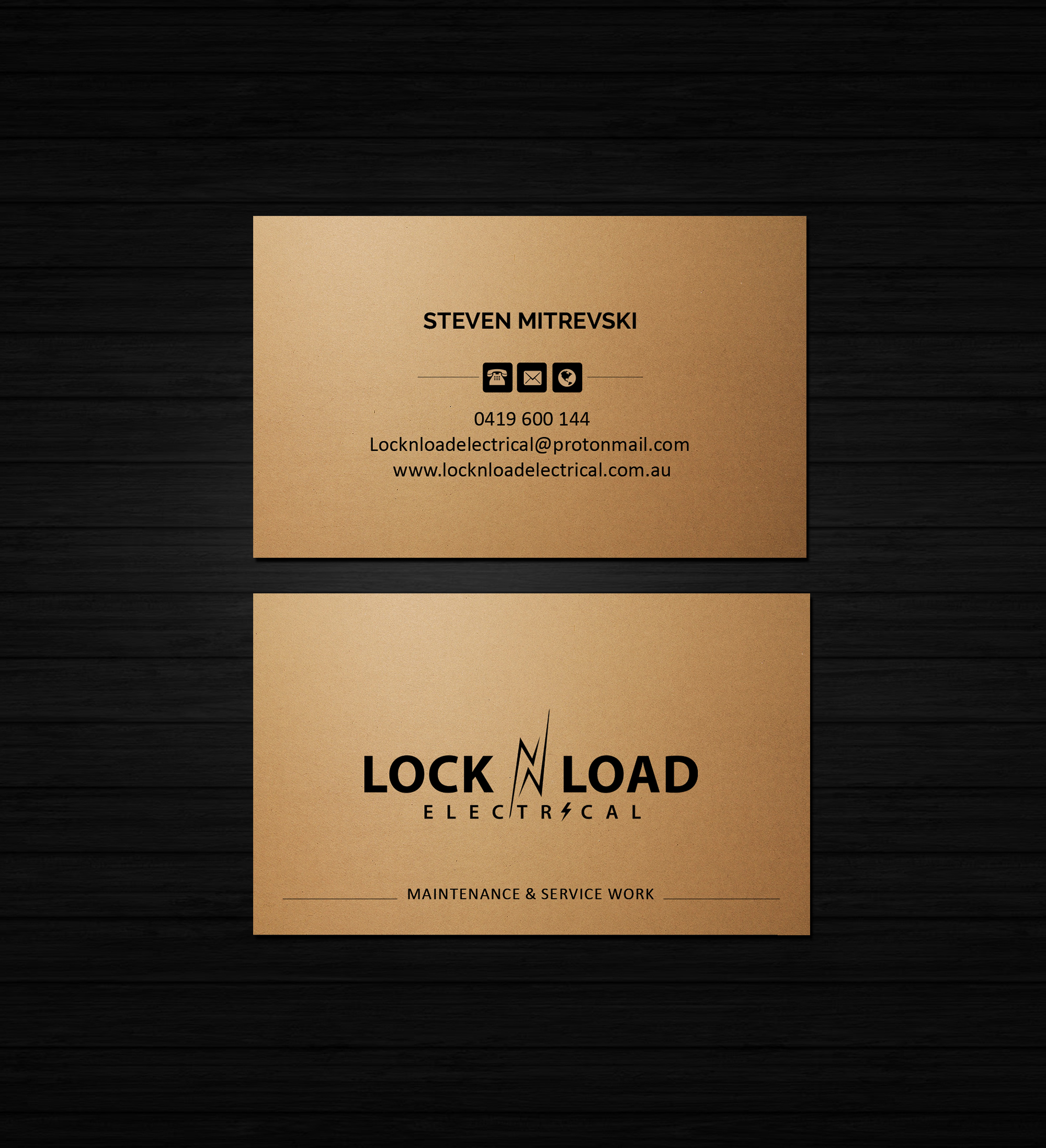 Business Card Design by Creations Box 2015 for Lock 'N' Load Electrical | Design #26795550