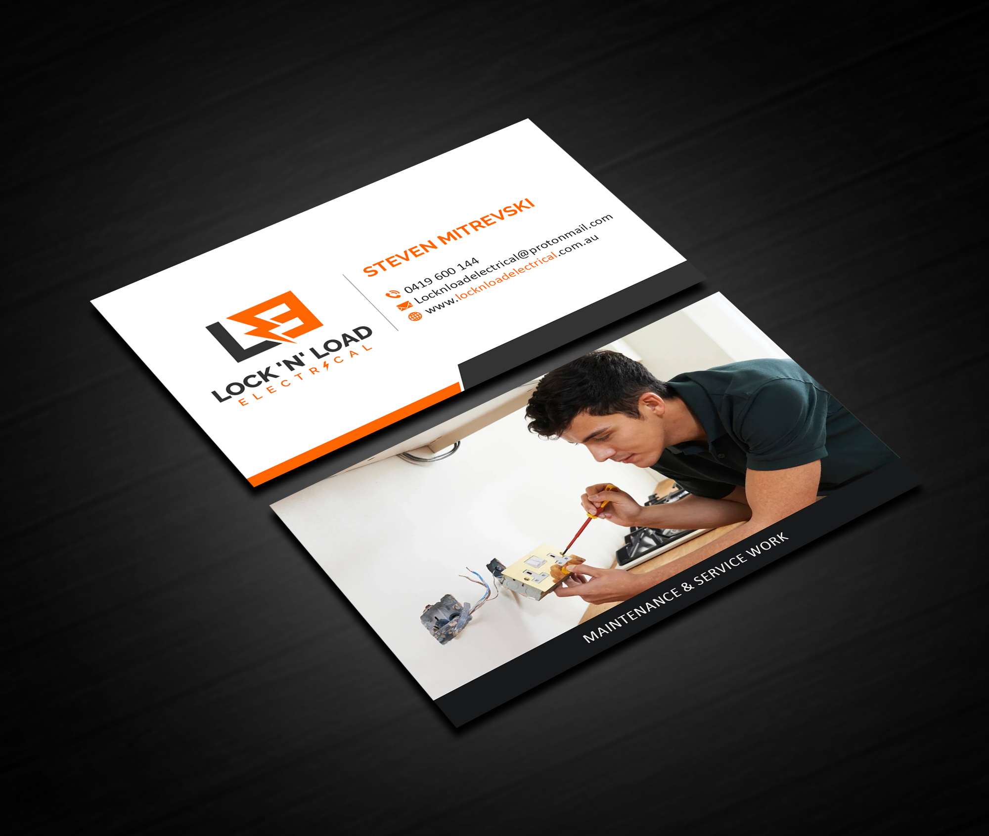 Business Card Design by Creations Box 2015 for Lock 'N' Load Electrical | Design #26796012