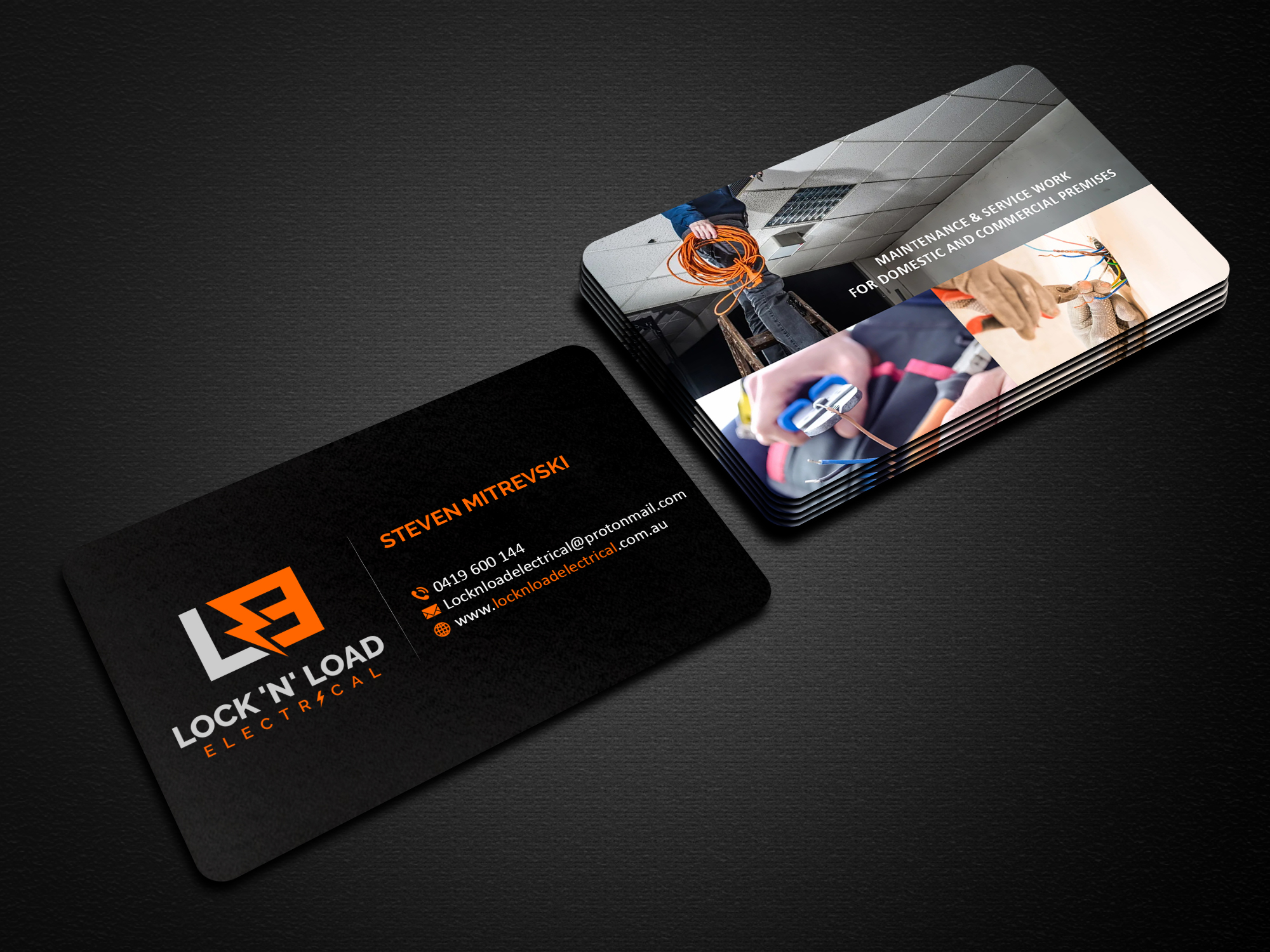 Business Card Design by Creations Box 2015 for Lock 'N' Load Electrical | Design #26796013