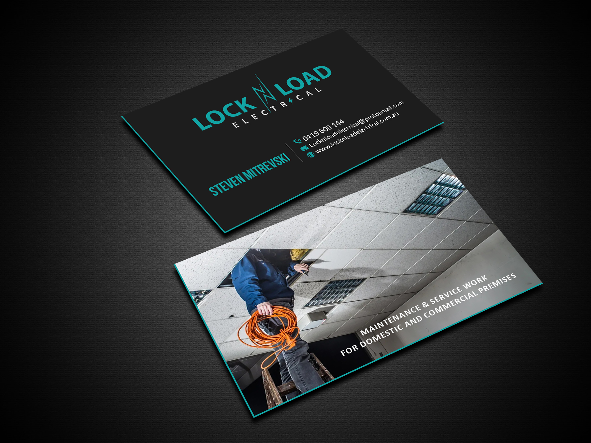 Business Card Design by Creations Box 2015 for Lock 'N' Load Electrical | Design #26796016