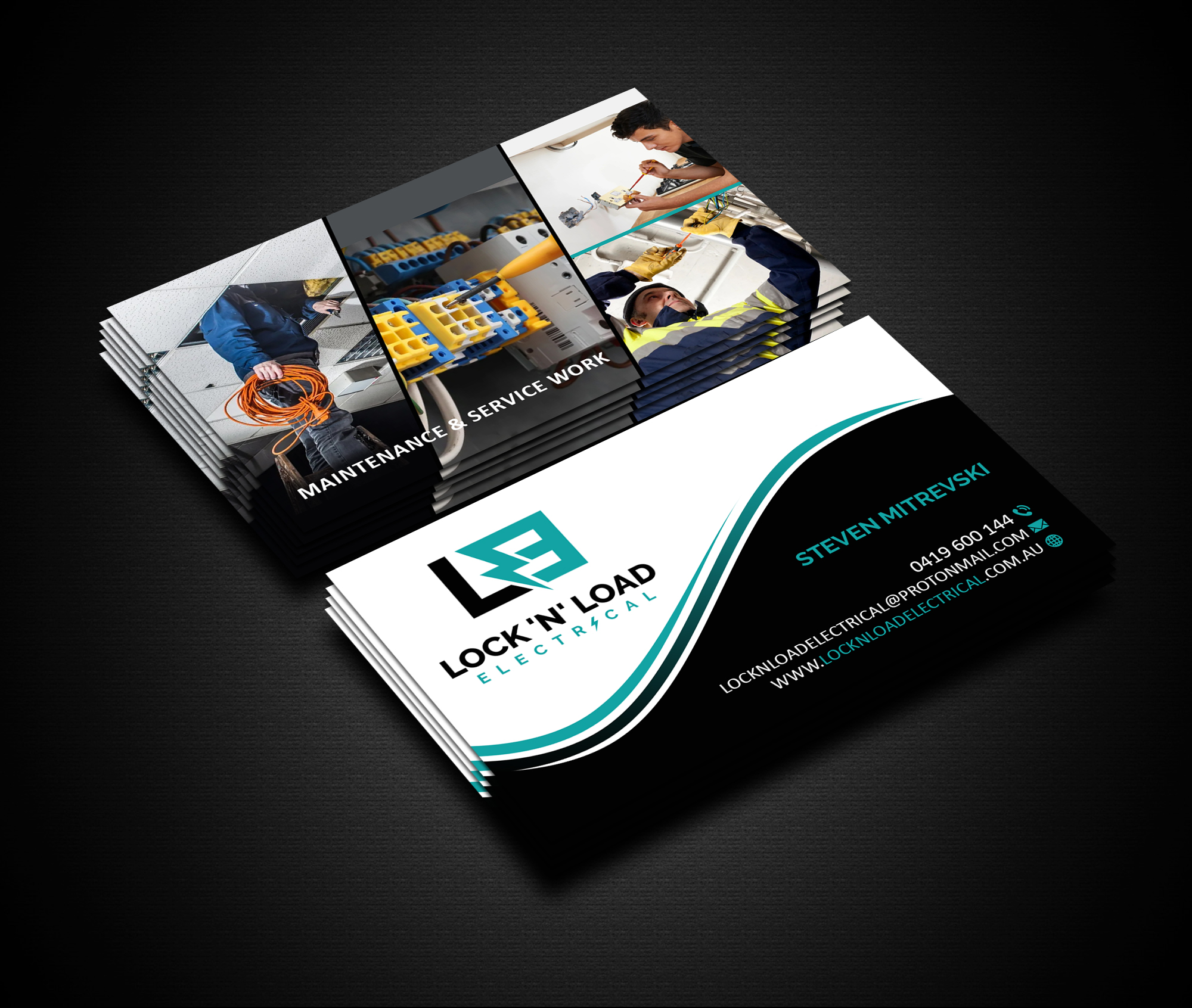 Business Card Design by Creations Box 2015 for Lock 'N' Load Electrical | Design #26796017