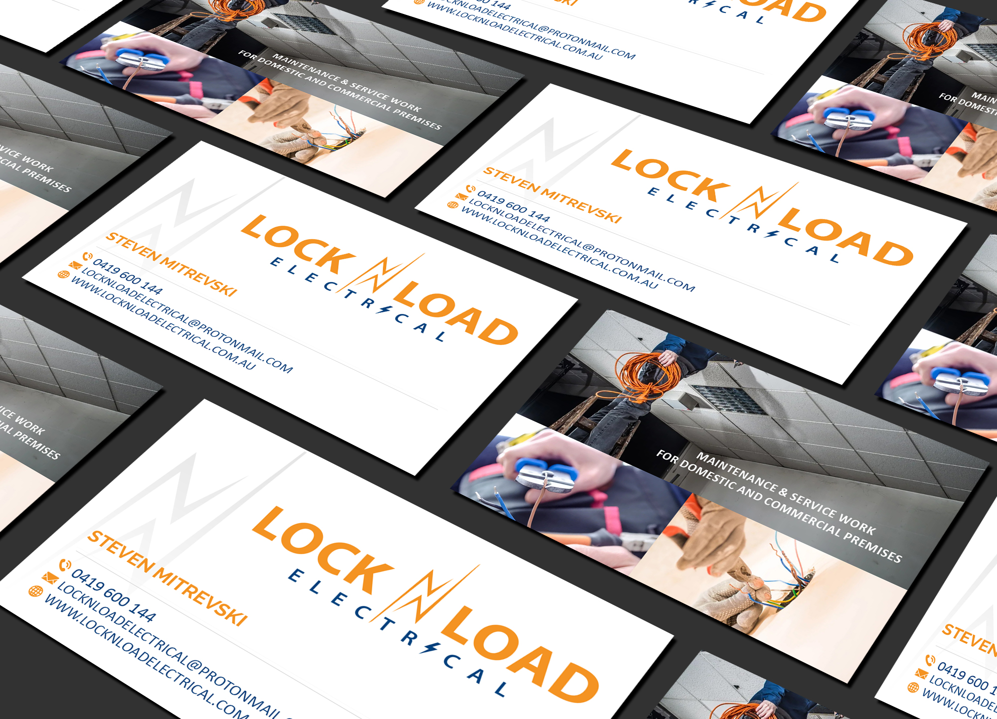 Business Card Design by Creations Box 2015 for Lock 'N' Load Electrical | Design #26796020