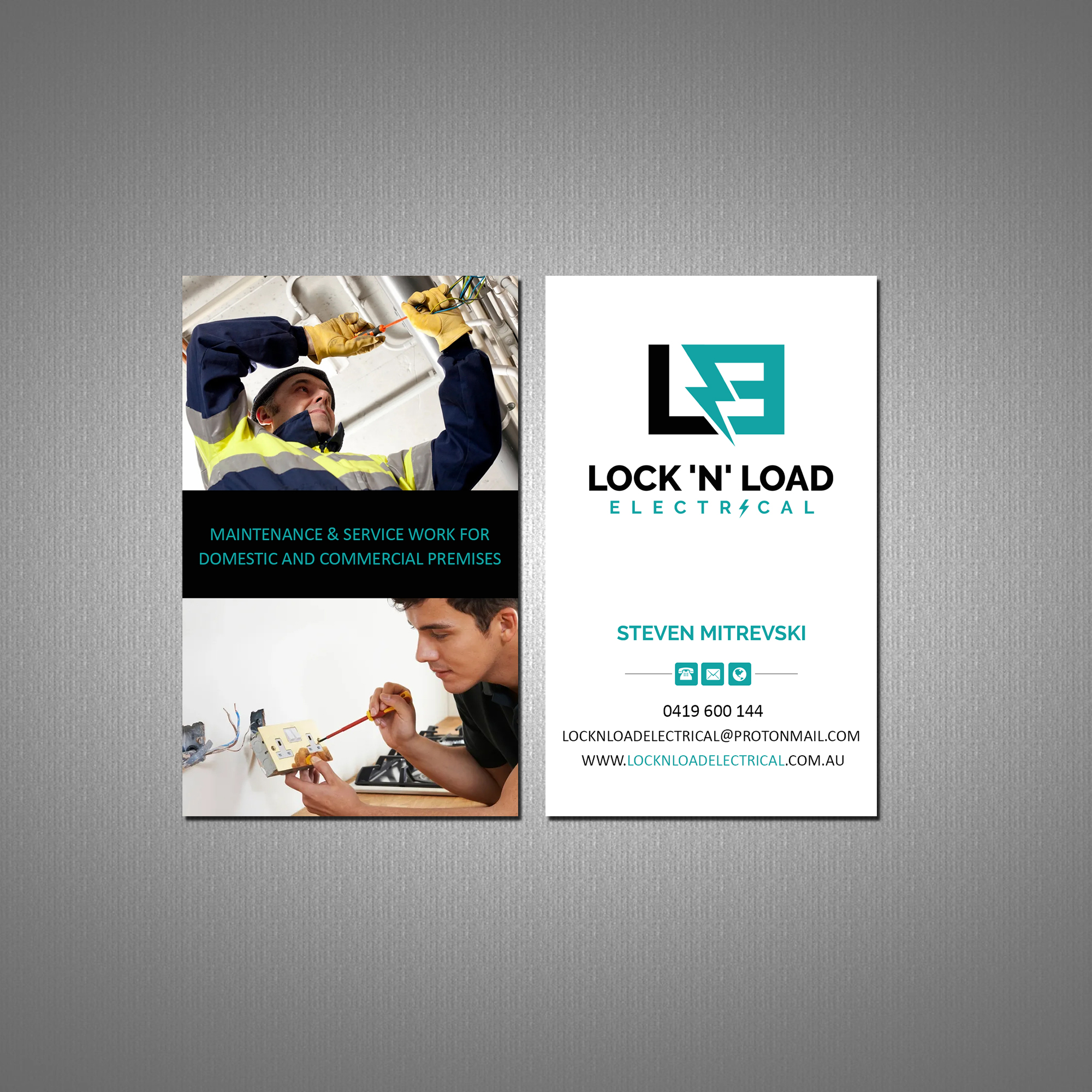 Business Card Design by Creations Box 2015 for Lock 'N' Load Electrical | Design #26796022
