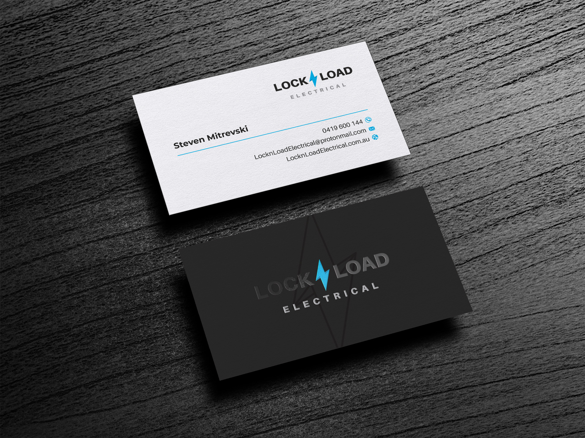Business Card Design by HYPdesign for Lock 'N' Load Electrical | Design #26794748