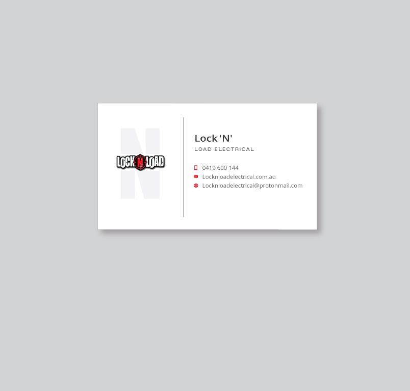 Diseño de Tarjeta de Presentación por instudio para Lock 'N' Load Electrical | Diseño #26806393