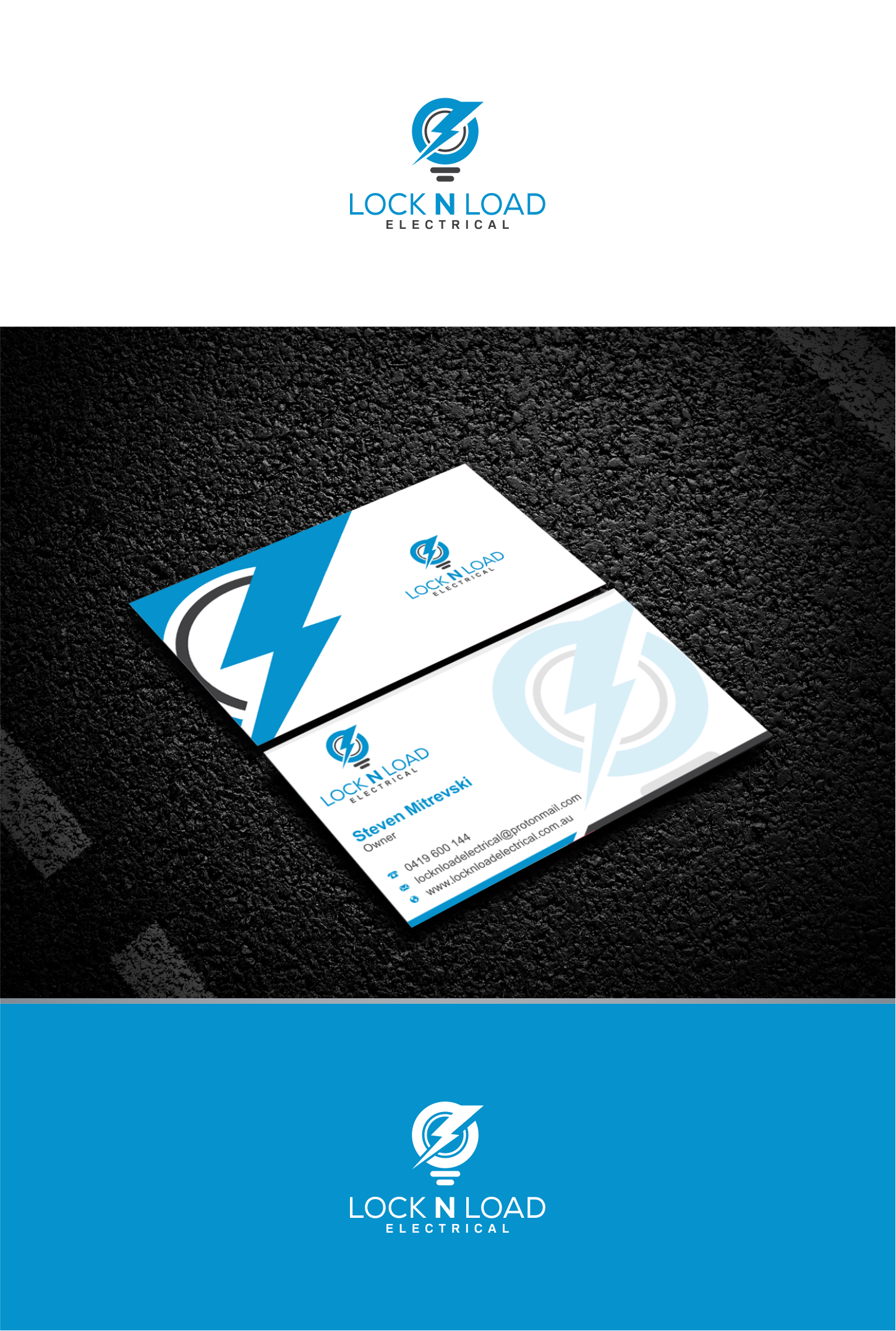 Business Card Design by vintana for Lock 'N' Load Electrical | Design #26810469