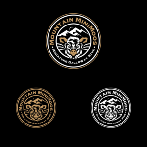 Mountain MiniMoos Miniature Galloways | Logo-Design von Graphic Bricks