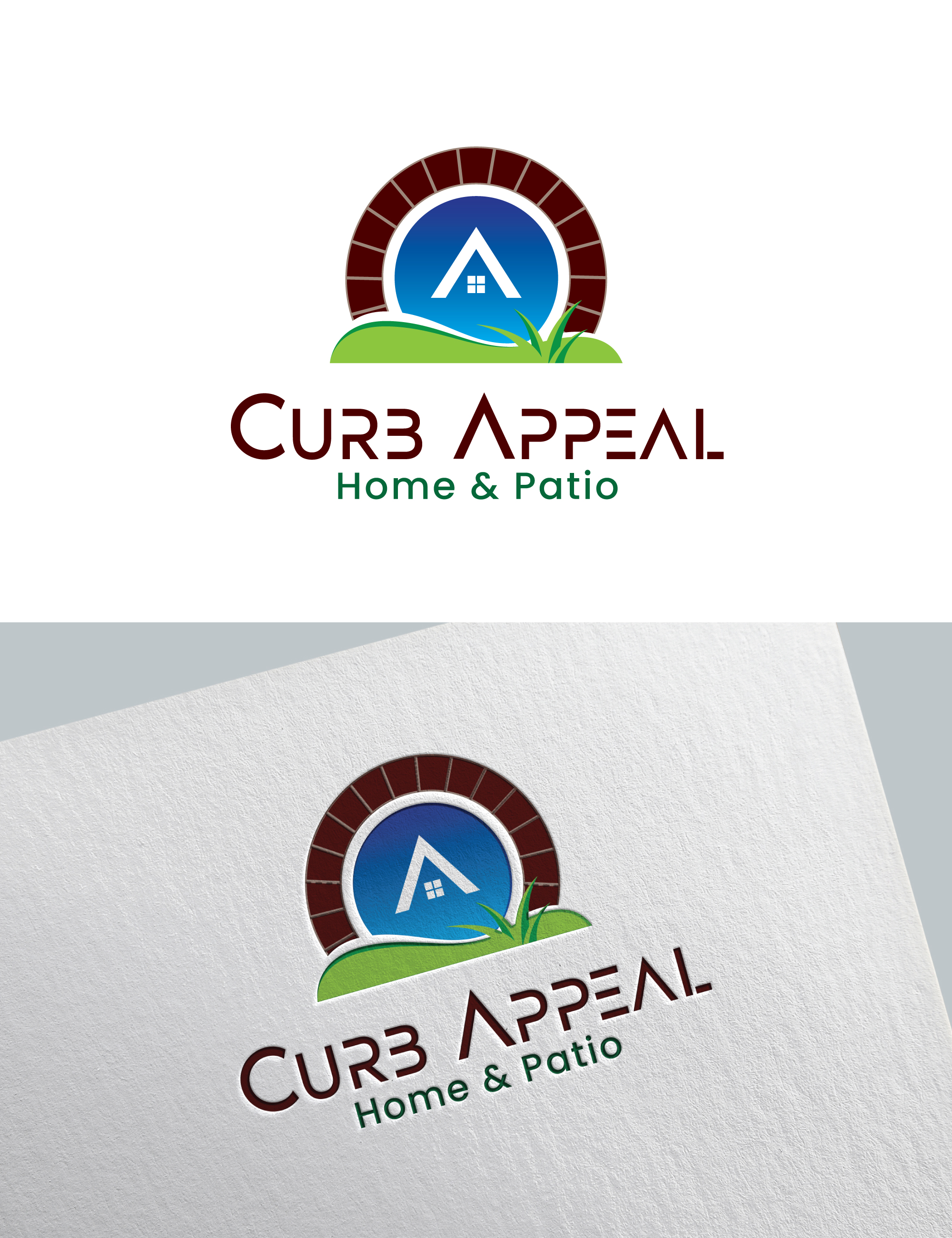 Logo Design by HAREESH (Creative Graphic Designer) for Curb Appeal Hardscaping LLC | Design #26800524