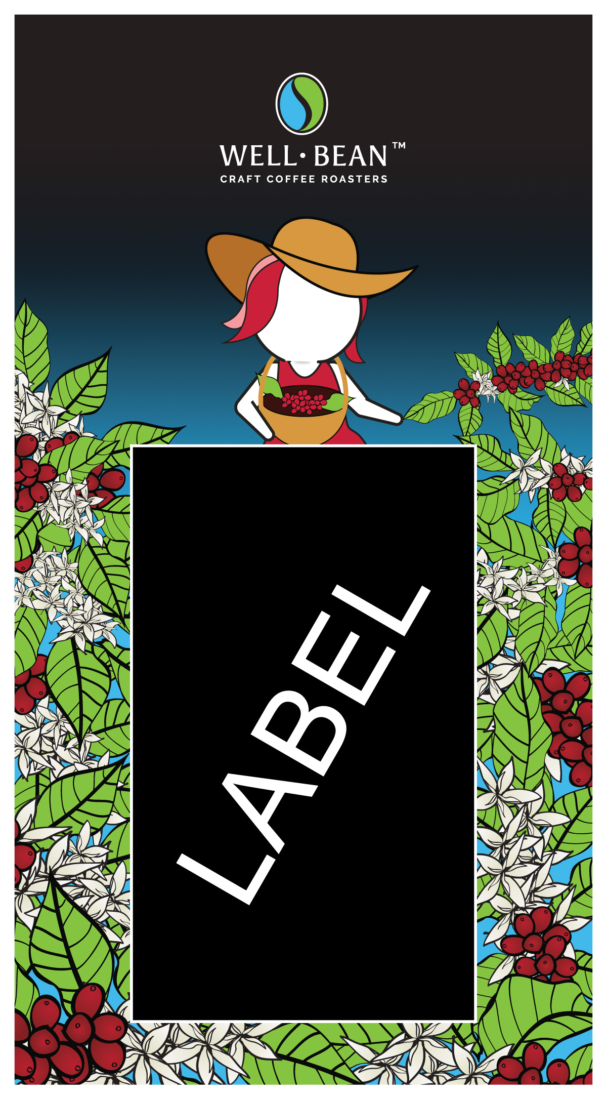 Illustration Design by Sergio Coelho for Well-Bean Coffee Roaster | Design #26889746