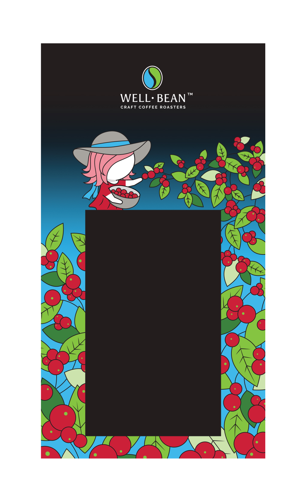 Illustration Design by Karen Gameiro for Well-Bean Coffee Roaster | Design #26904163