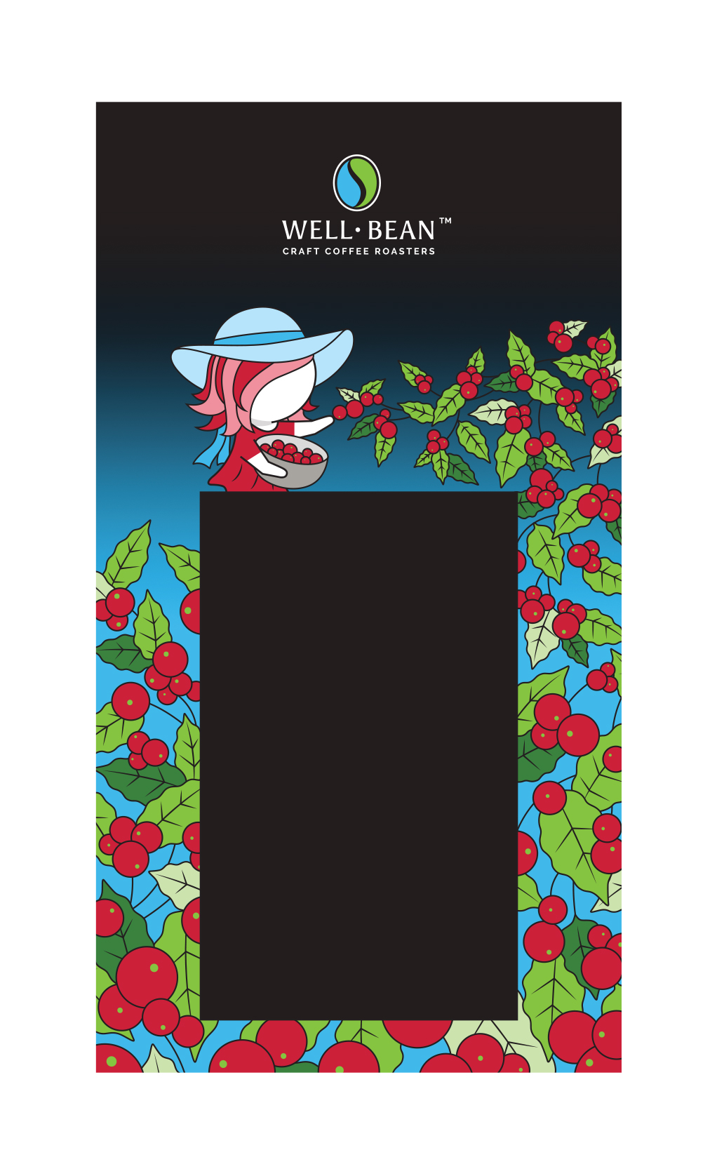 Illustration Design by Karen Gameiro for Well-Bean Coffee Roaster | Design #26936008