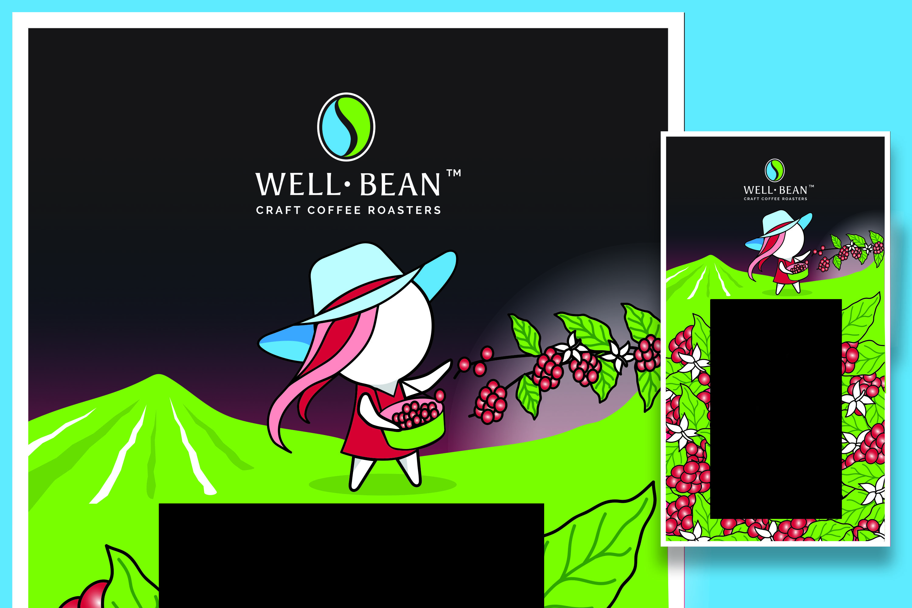 Illustration Design by Javi7 for Well-Bean Coffee Roaster | Design #26890407