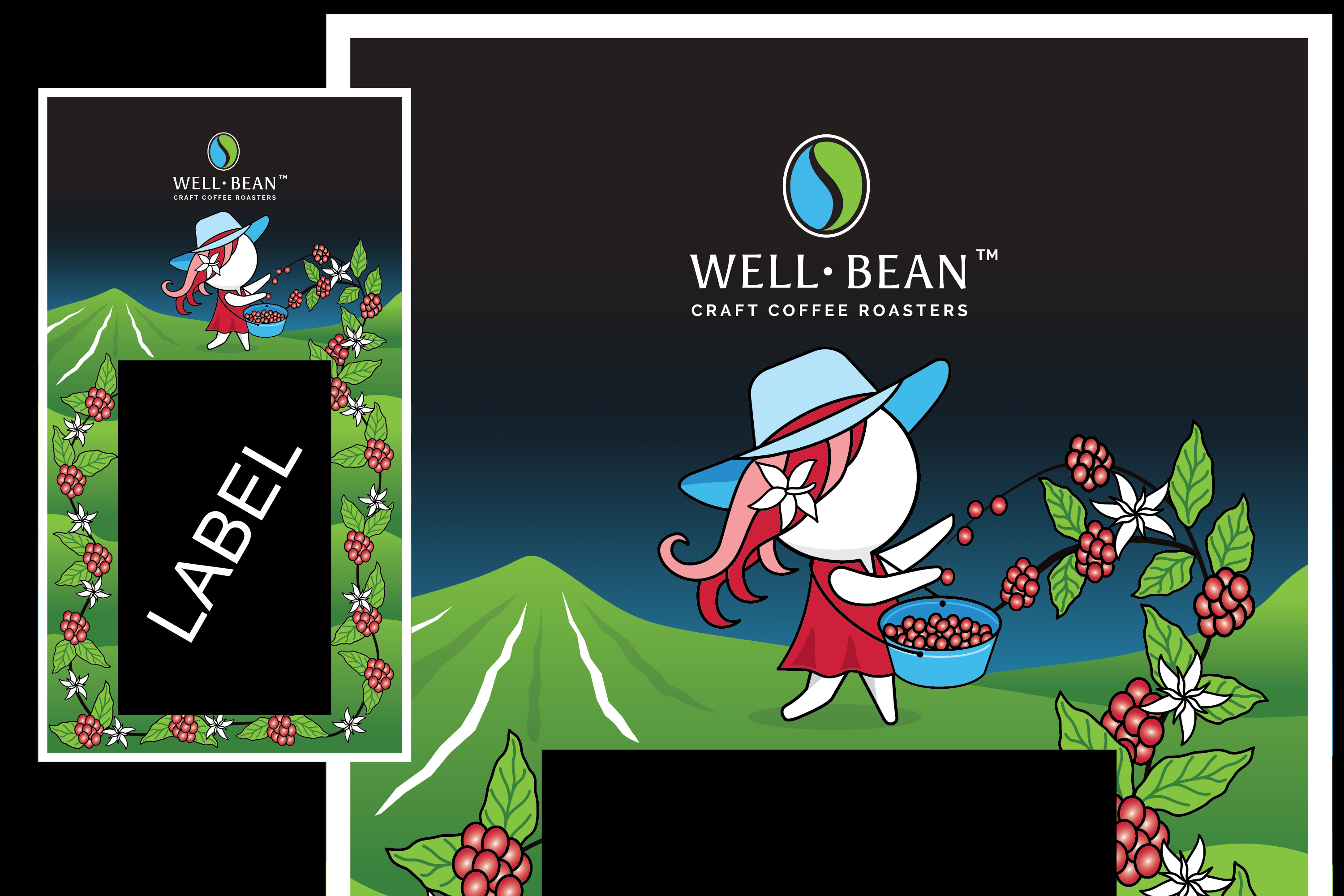 Illustration Design by Javi7 for Well-Bean Coffee Roaster | Design #26900584