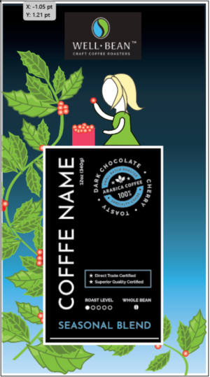 Illustration-Design von Vogue6 für Well-Bean Coffee Roaster | Design #26891367