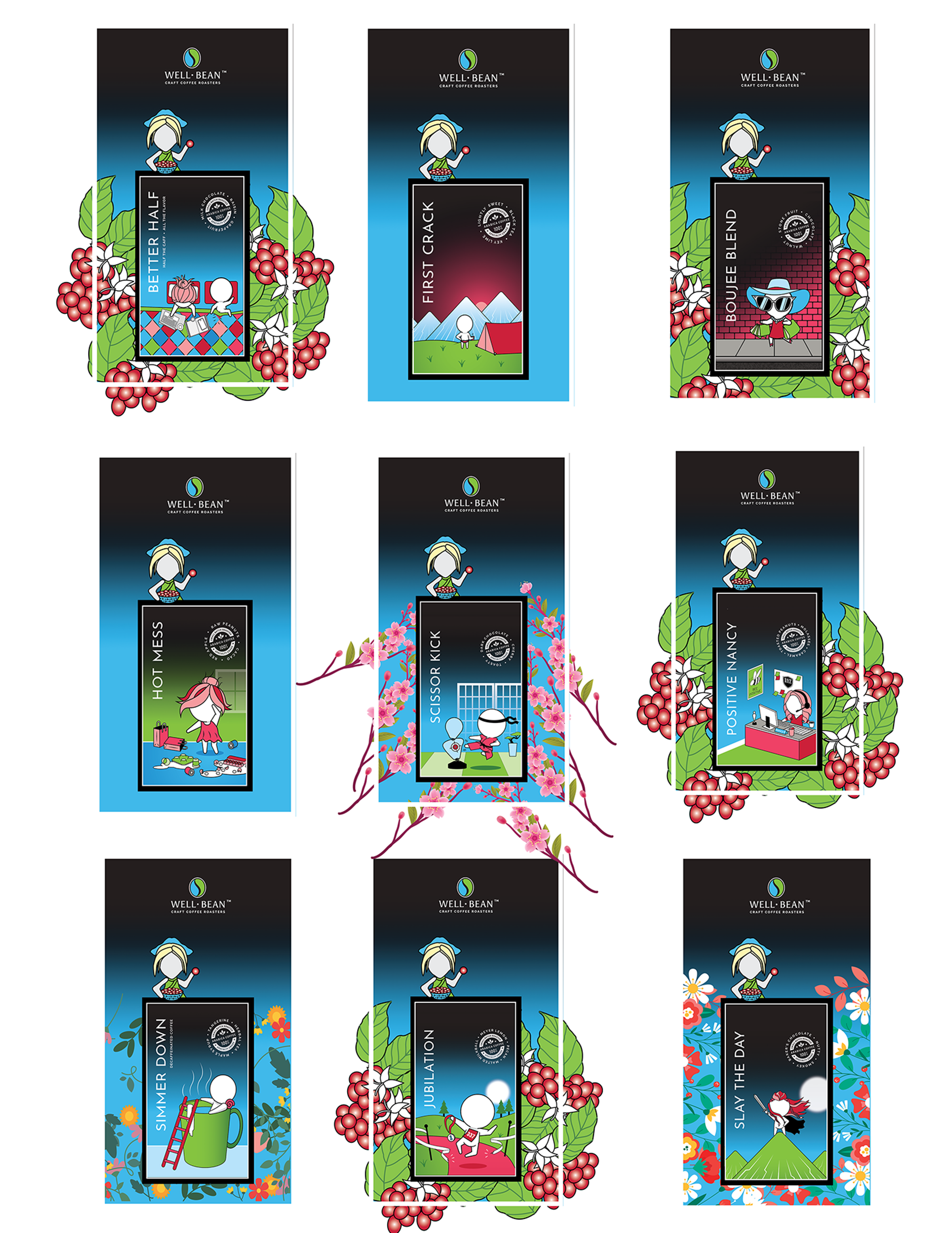 Illustration-Design von lovekeshk1 2 für Well-Bean Coffee Roaster | Design #26895844