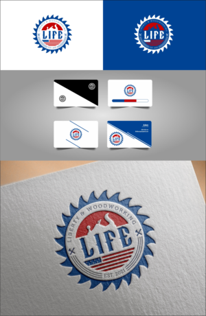 It needs to say Life, Liberty & Woodworking  along with Est. 2021. | Logo Design by Dickythx16