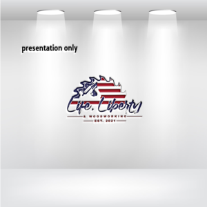 It needs to say Life, Liberty & Woodworking  along with Est. 2021. | Logo Design by uitaki