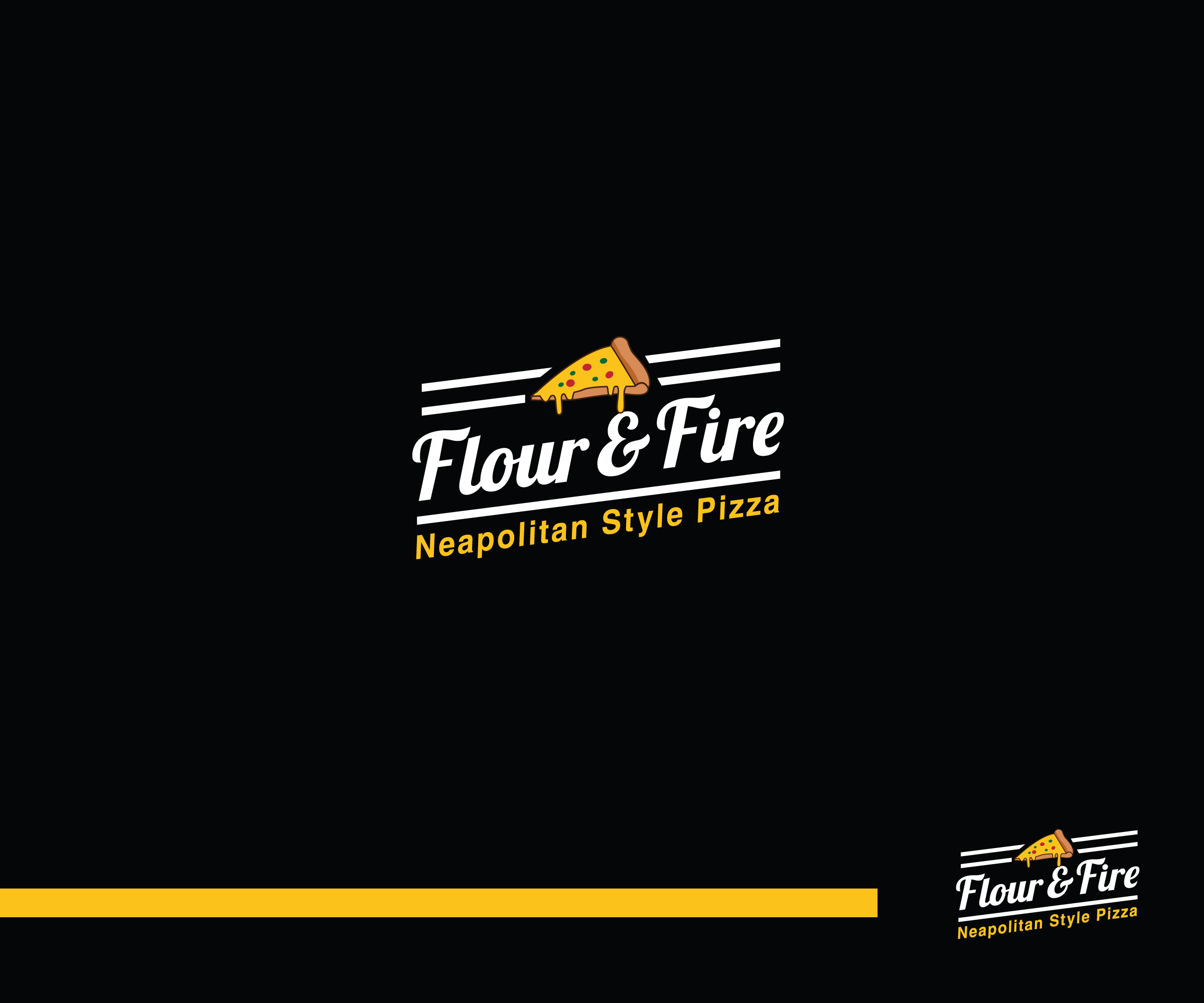 Logo Design by Fat Bat Man for Flour & Fire Pizza | Design #26798513