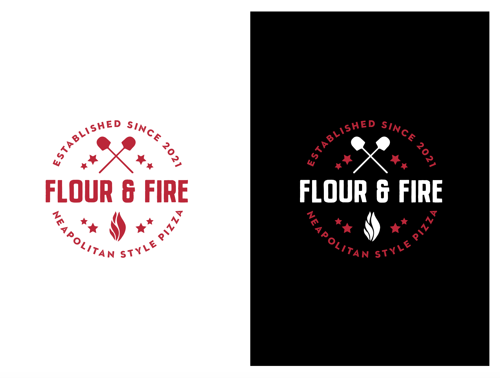Logo Design by wonderland for Flour & Fire Pizza | Design #26805477