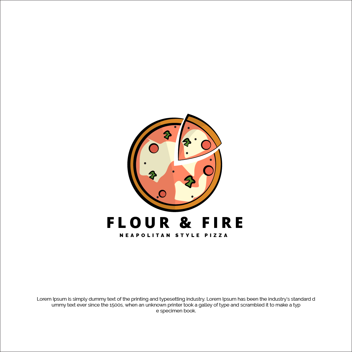 Logo Design by creative.bugs for Flour & Fire Pizza | Design #26804577