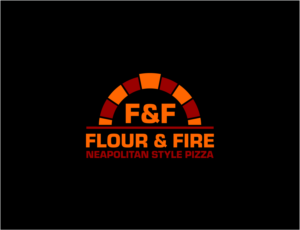 Flour & Fire (Big Font) Neapolitan Style Pizza (sub header) | Logo Design by BNdesigner