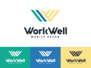 "WorkWell mobile rehab'  with the mobile rehab part being the slogan underneath | Logo Design by HyperX