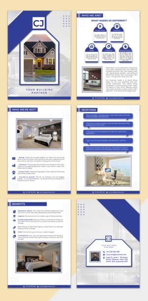 CJ - Your Building Partner is in need of a sales presentation booklet | Flyer-Design von SAI DESIGNS