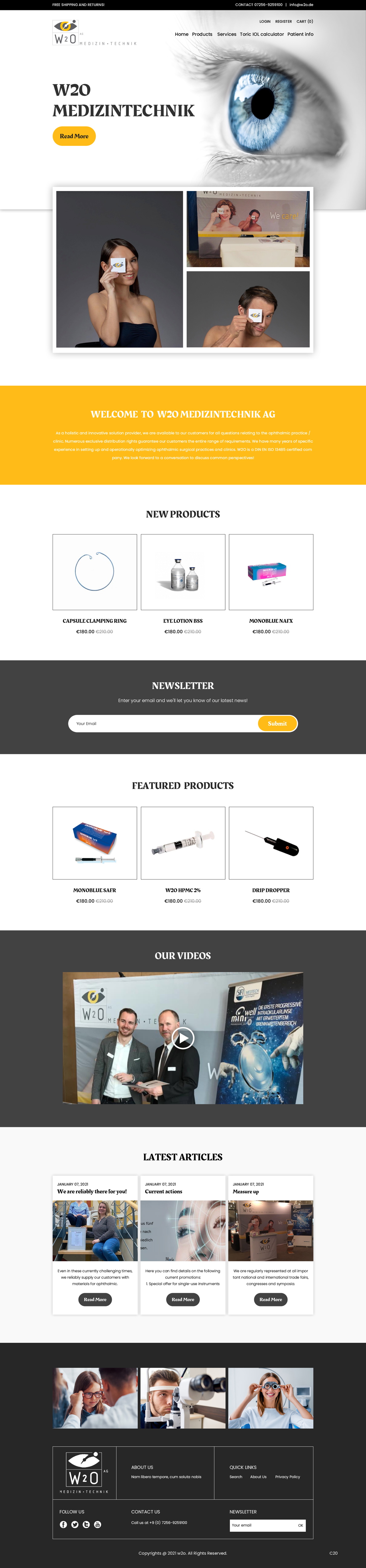 Shopify Design by pb for W2O Aktiengesellschaft | Design #26808145