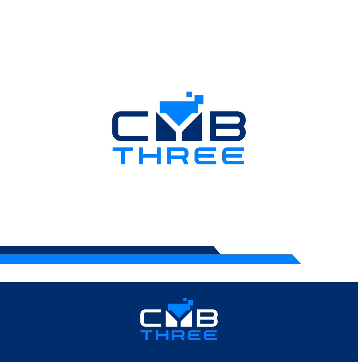 Logo Design by Fat Bat Man for CYBThree LLC. | Design #26801226