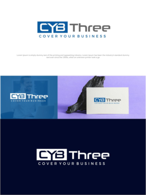CYBThree or CYBThree, Cover Your Business or CYBThree, Cover Your But | Logo Design by SigmaStudio