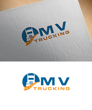 M V Trucking | Logo Design by Mr Line @rt
