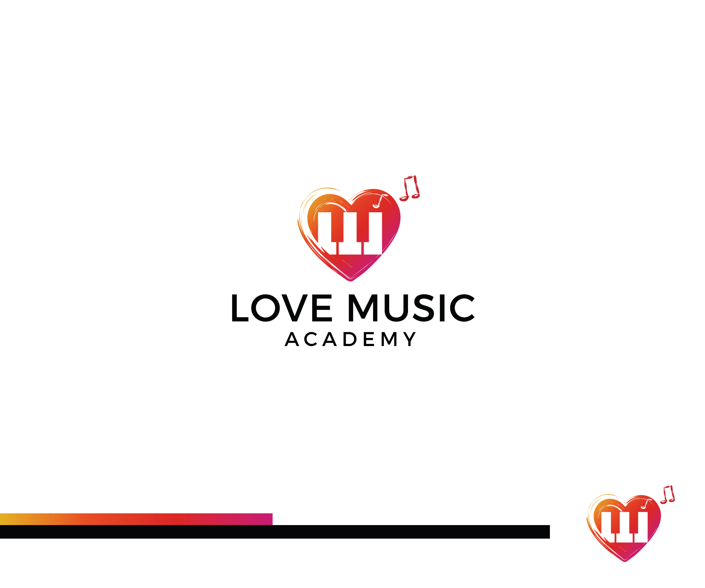 Logo Design by Fat Bat Man for Love Family Piano | Design #26804671