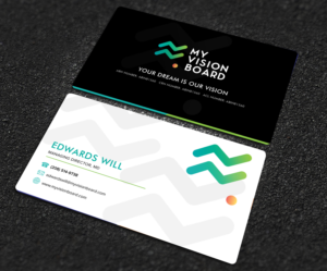 Business card for My Vision Board | Diseño de Tarjeta de Presentación por Blue Sparrow