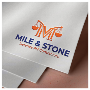 'Mile & Stone' tagline 'Defence PM Contractors' | Logo Design by FourtuneDesign