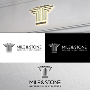 'Mile & Stone' tagline 'Defence PM Contractors' | Logo Design by Blessing Angel