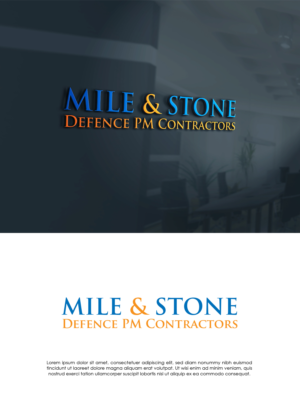 'Mile & Stone' tagline 'Defence PM Contractors' | Logo-Design von Amelia 25