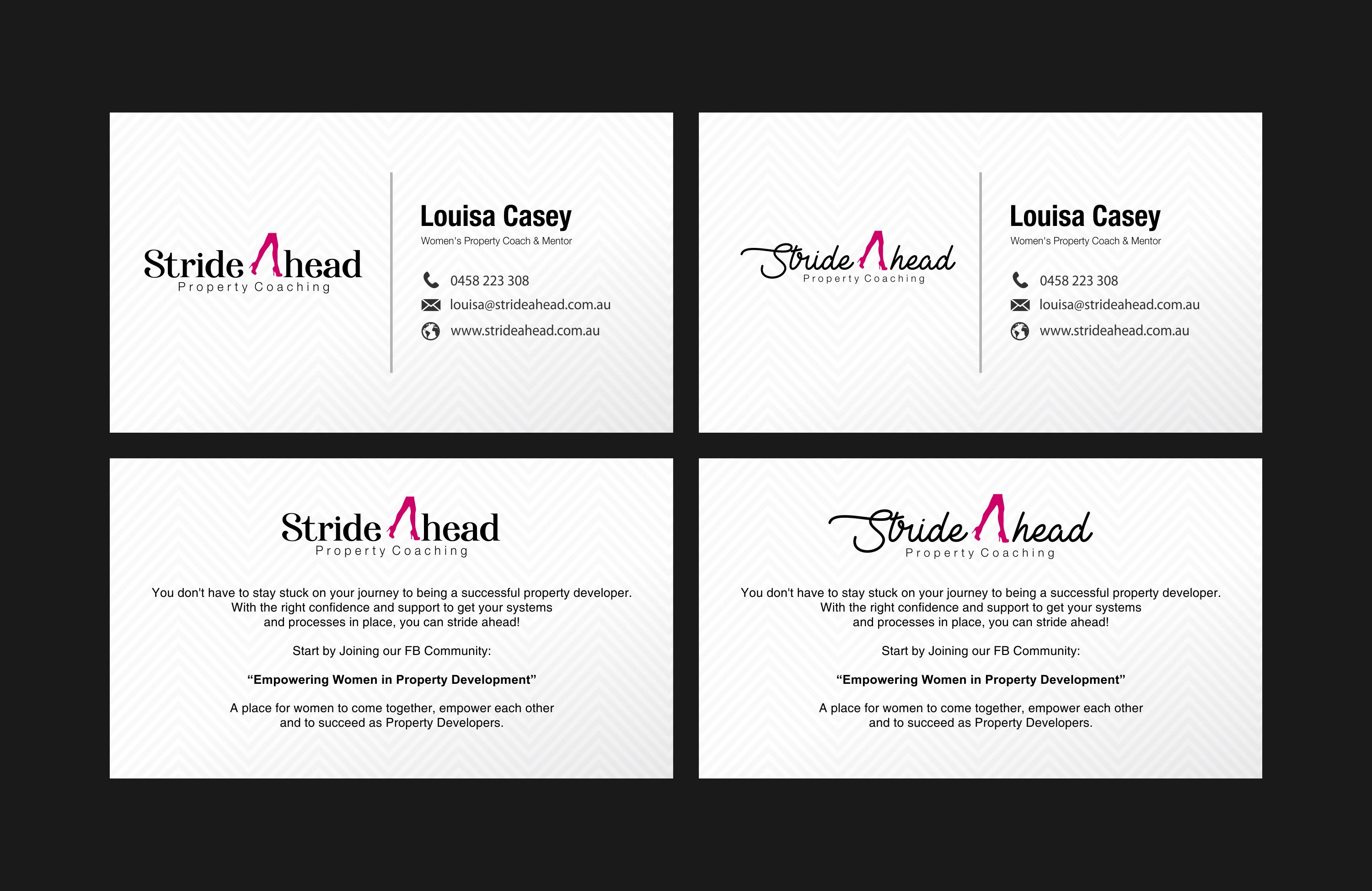 Logo and Business Card Design by odixcracker for Stride Ahead Property Coaching | Design #26844693