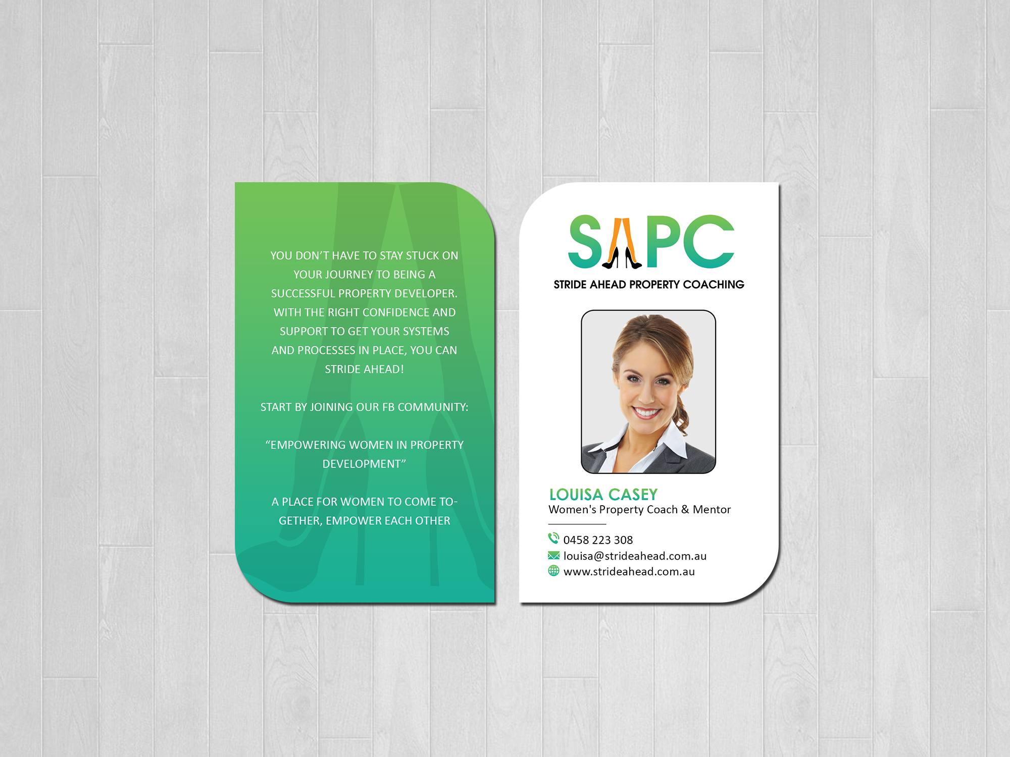 Logo and Business Card Design by Creations Box 2015 for Stride Ahead Property Coaching | Design #26824452