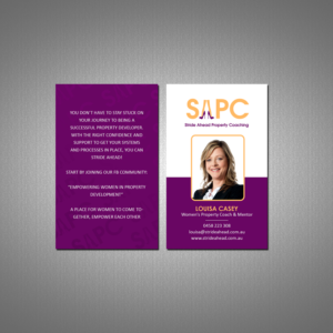 Logo and Business Card Design by Creations Box 2015 for Stride Ahead Property Coaching | Design: #26824575
