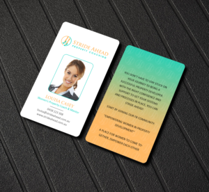 Logo and Business Card Design by Creations Box 2015 for Stride Ahead Property Coaching | Design: #26824578