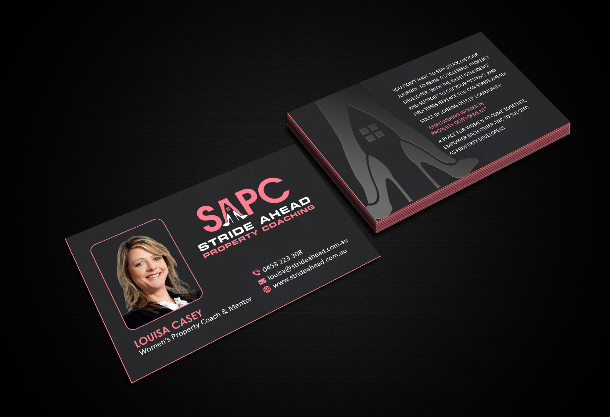Logo and Business Card Design by Creations Box 2015 for Stride Ahead Property Coaching | Design #26830482