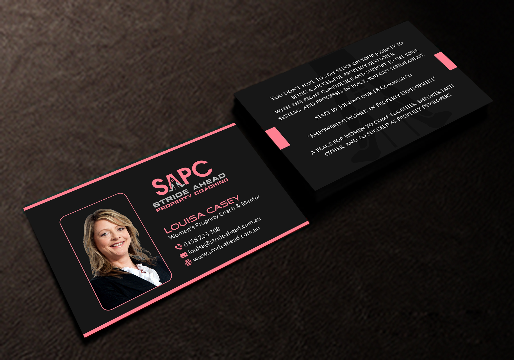 Logo and Business Card Design by Creations Box 2015 for Stride Ahead Property Coaching | Design #26830484