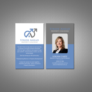 Logo and Business Card Design by Creations Box 2015 for Stride Ahead Property Coaching | Design: #26831392