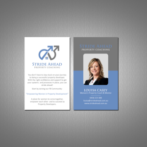 Logo and Business Card Design by Creations Box 2015 for Stride Ahead Property Coaching | Design: #26831393
