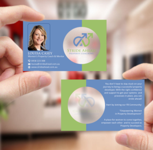 Logo and Business Card Design by Creations Box 2015 for Stride Ahead Property Coaching | Design: #26831404