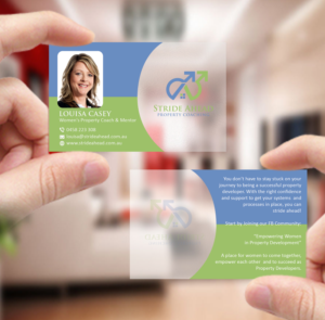 Logo and Business Card Design by Creations Box 2015 for Stride Ahead Property Coaching | Design: #26831427