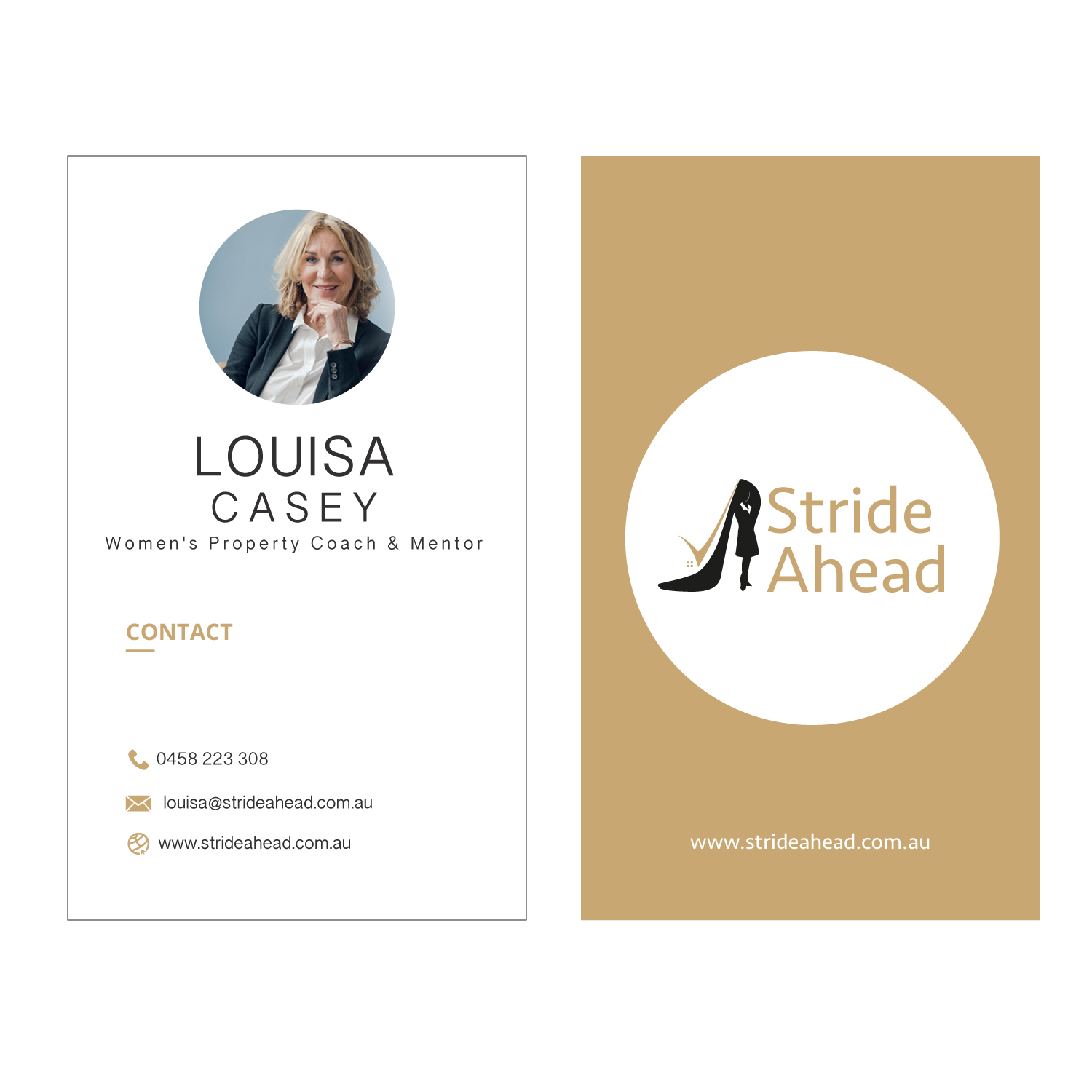 Logo and Business Card Design by vigie for Stride Ahead Property Coaching | Design #26820723