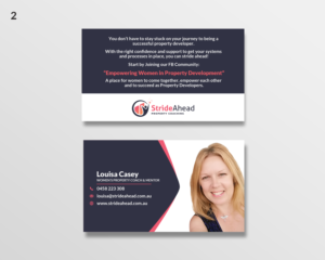 Logo and Business Card Design by OviBanik for Stride Ahead Property Coaching | Design: #27245507